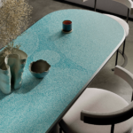Holos Smeraldo porcelain slab in a living space